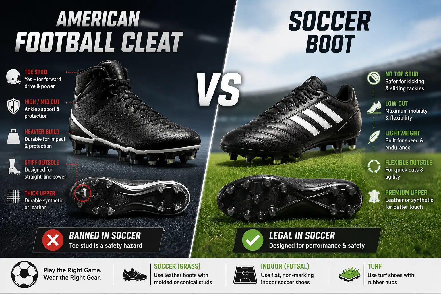 Can You Wear Football Cleats in Soccer